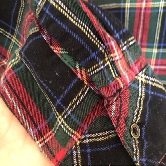 Vintage Lee Rider Plaid Button Up Shirt Large - Picture 5 of 7